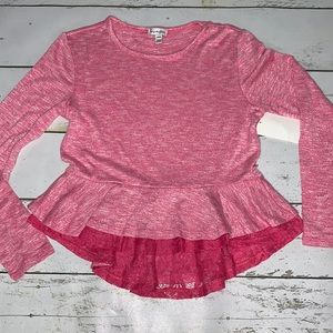 Love, Fire Girls Long Sleeve Pink Shirt NWT